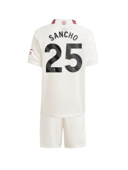 Otroški Nogometna dresi replika Manchester United Jadon Sancho #25 Tretji 2023-24 Kratek rokav (+ hlače)